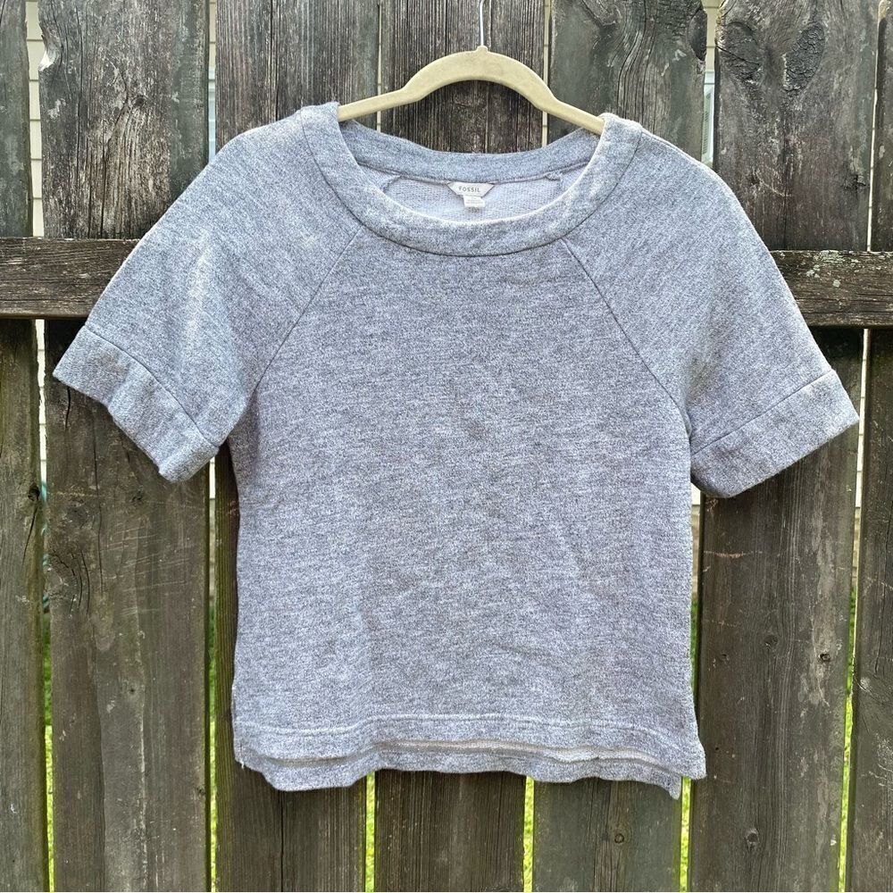 Fossil Short Sleeve Terry Cloth Sweatshirt | XS